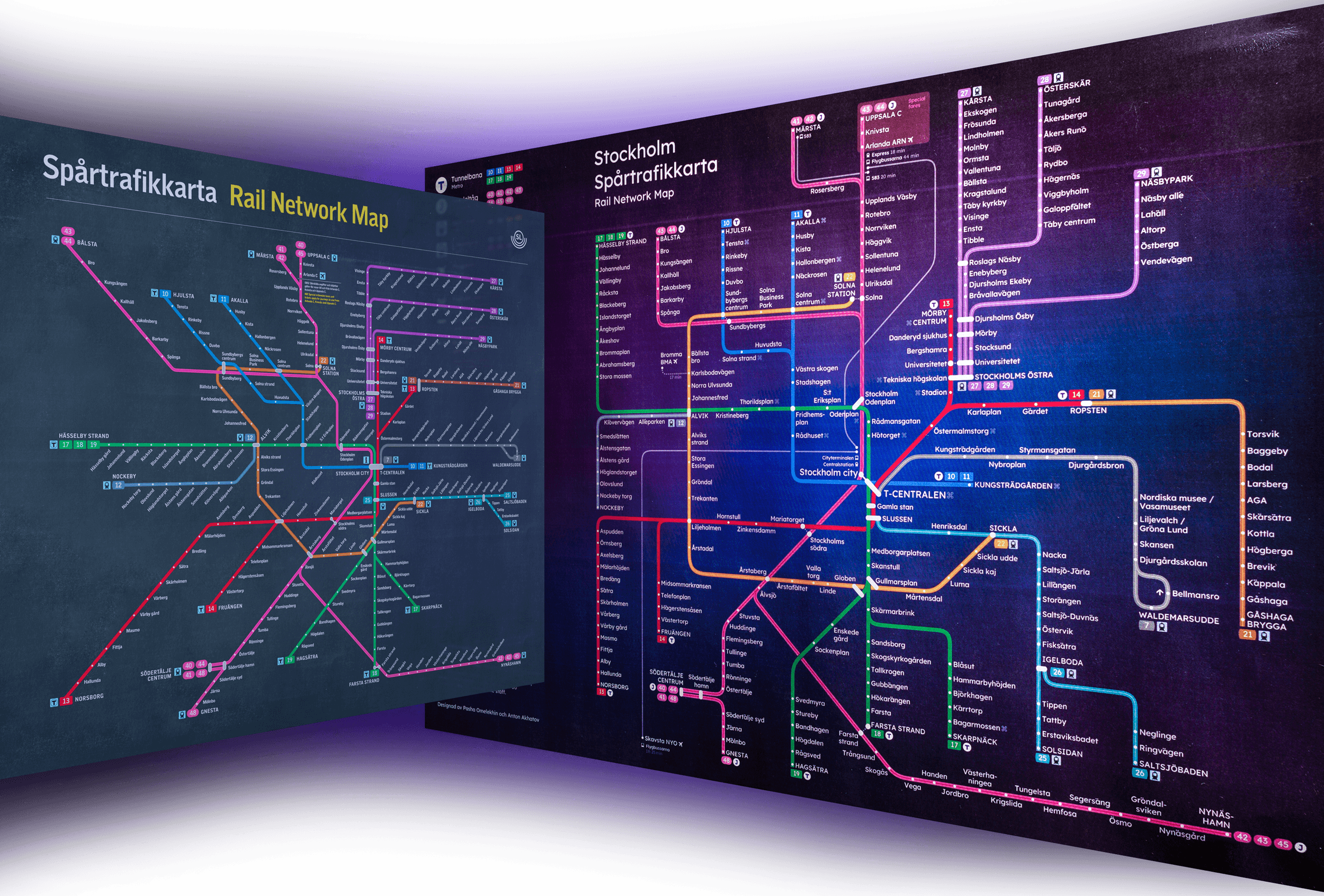 På den nya spårtrafikkartan visas linjer på det enklaste sättet, och därför är den lätt att läsa och utnyttja