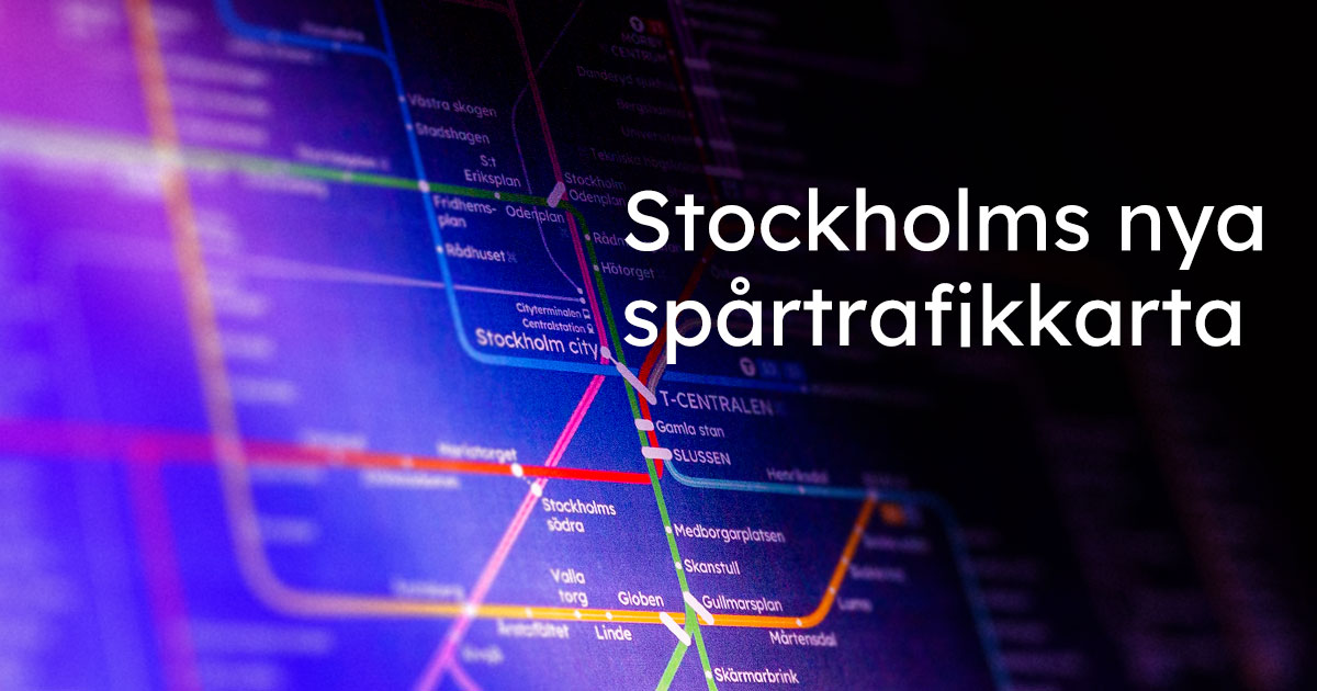 Stockholms nya spårtrafikkarta